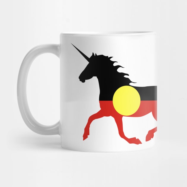 Australian Aboriginal Unicorn Flag by Wickedcartoons